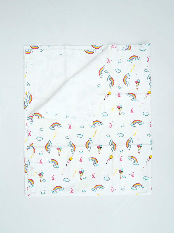 FIRSTIN Poplin Dohar (Mattress Protector/Receiving Sheet)) - Rainbow
