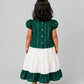 Ridhi Top With Skirt (Puff Sleeve) - Opal