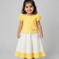 Ridhi Top With Skirt (Puff Sleeve) - Crayola
