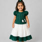 Ridhi Top With Skirt (Puff Sleeve) - Opal