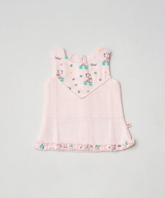 Muslin Boho Frock - Salsa Rose Blushy