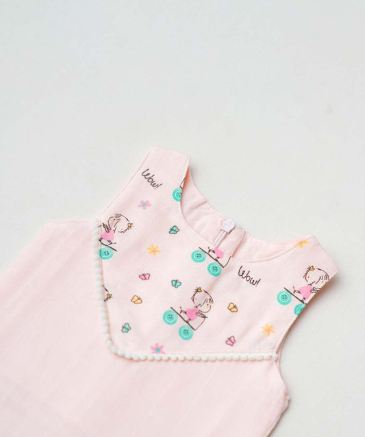 Muslin Boho Frock - Salsa Rose Blushy