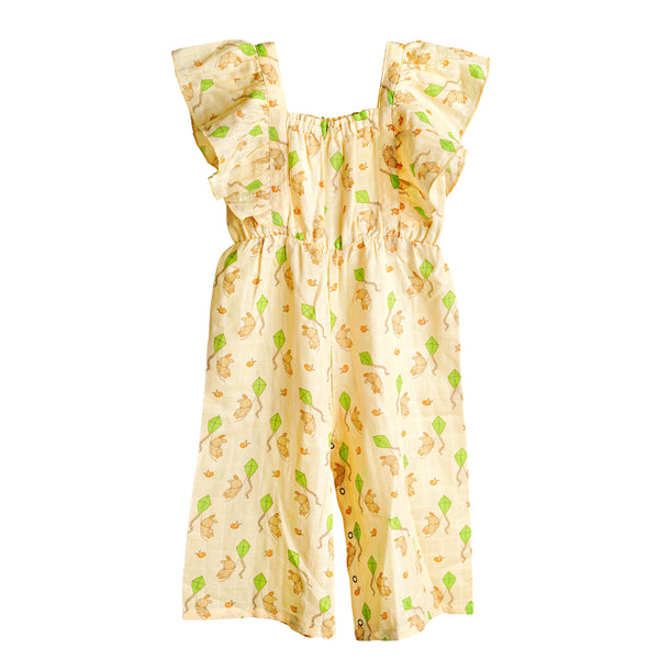 FIRSTIN Muslin Palazzo (Bottom Snap Button) - Vanilla Bunny Kite