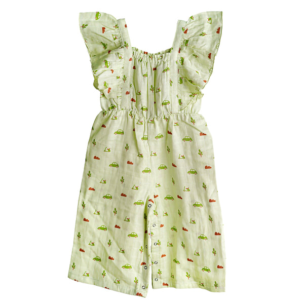 FIRSTIN Muslin Palazzo (Bottom Snap Button) - Aloe Wash Vespa