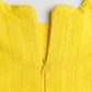 Seer Sucker Muslin Self Knotted Frock With Embroidery Dk.Yellow