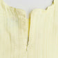 Seer Sucker Muslin Self Knotted Frock With Embroidery Lt. Yellow