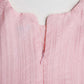 Seer Sucker Muslin Self Knotted Frock With Embroidery Lt. Pink
