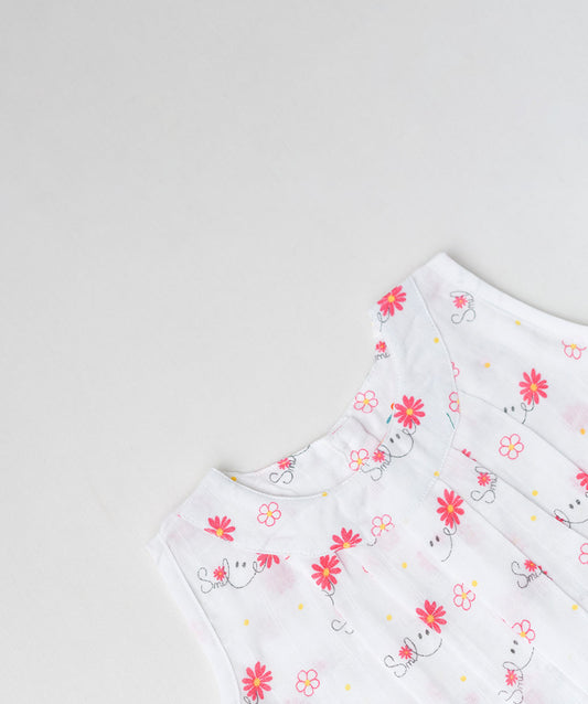 Muslin Pintuck Frock - Smile