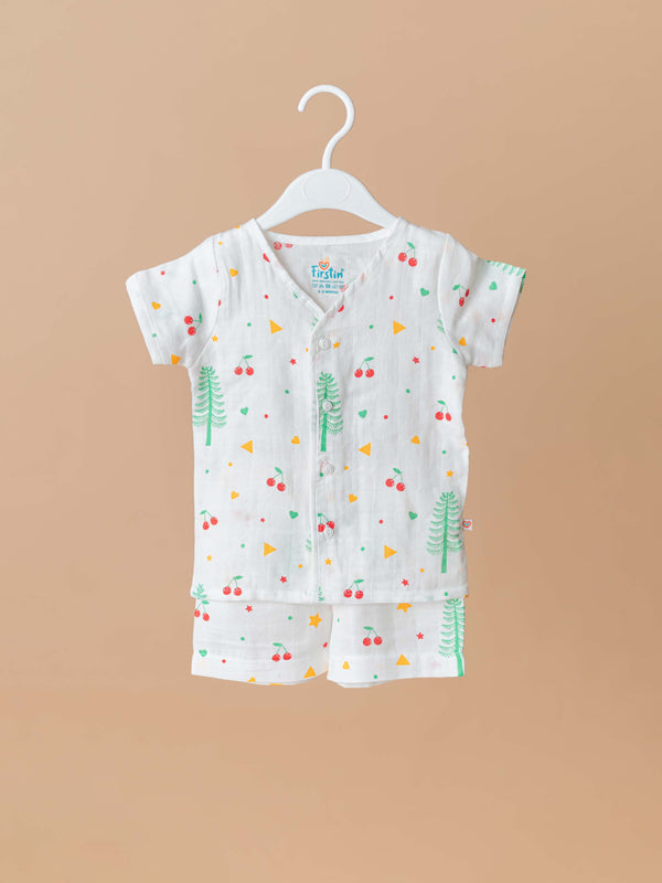 FIRSTIN Muslin Jabla-Shorts Half Sleeve - Sparkle Pine