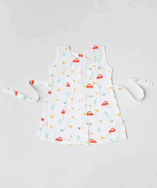 Muslin Pintuck Frock - Stereo Car