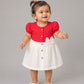 Lurex Dobby Frock - Shimmer Carmine