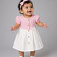 Lurex Dobby Frock - Shimmer Melon Pink