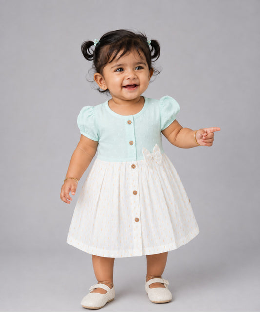 Lurex Dobby Frock - Shimmer Mint