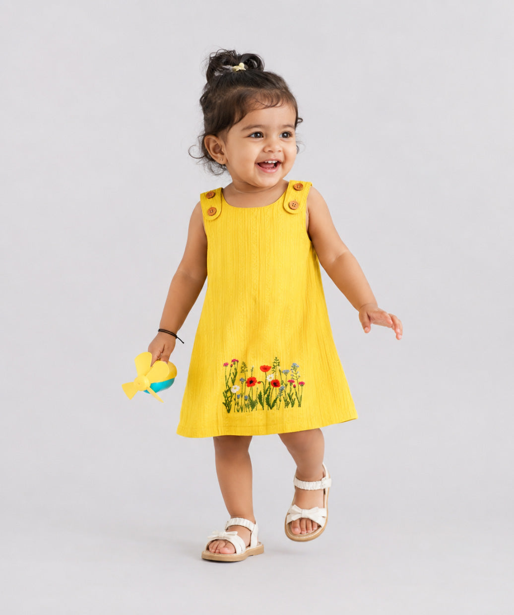 Seer Sucker Shoulder Button Frocks