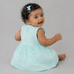 Swiss Dobby Sleeveless Casual Frock - Mint