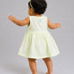 Swiss Dobby Sleeveless Casual Frock - Lime Cream