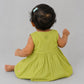 Swiss Dobby Sleeveless Casual Frock - Palm Green