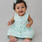 Swiss Dobby Sleeveless Casual Frock - Mint
