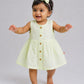 Swiss Dobby Sleeveless Casual Frock - Lime Cream