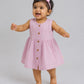 Swiss Dobby Sleeveless Casual Frock - Fragrant Lilac