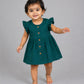 Swiss Dobby Half Sleeve Casual Frock - Opal