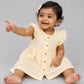 Swiss Dobby Half Sleeve Casual Frock - Vanilla