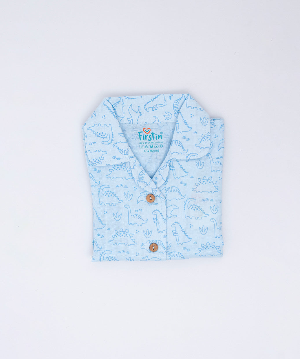 Muslin Night Suit - B. Tiny Dinos