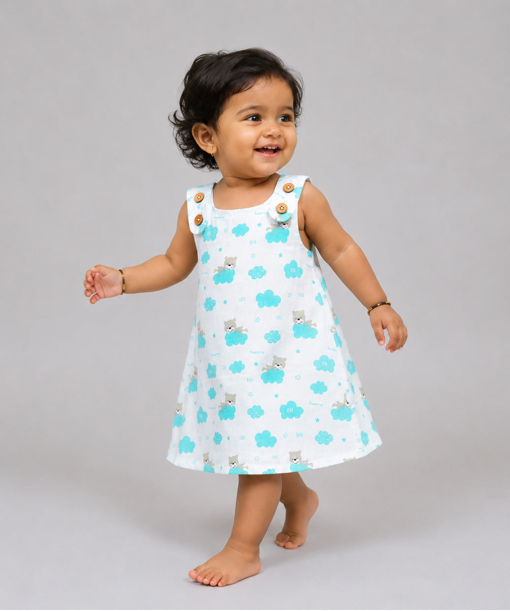 Muslin Tent Frock - Blue Cloud