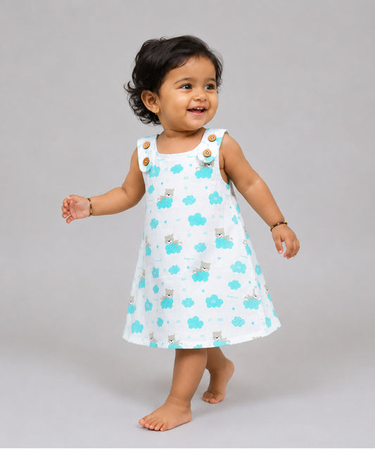 Muslin Tent Frock - Blue Cloud