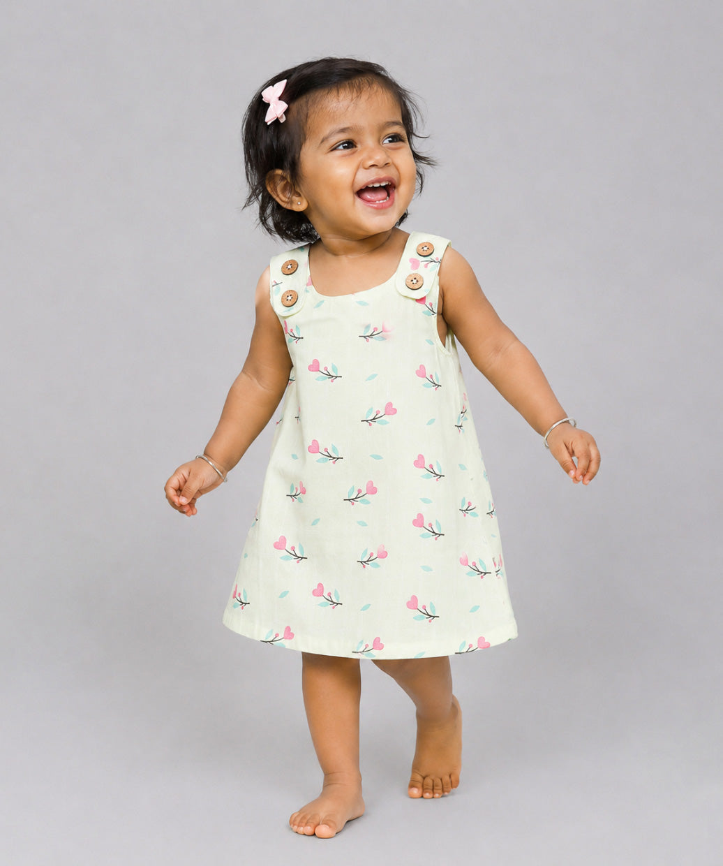 Muslin Tent Frock - Lime Cream Anthurium