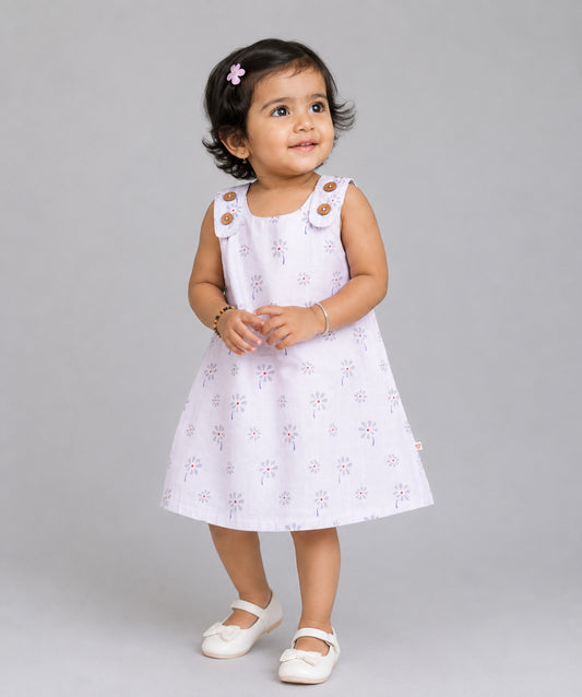 Muslin Tent Frock - Lilac Hint Floral