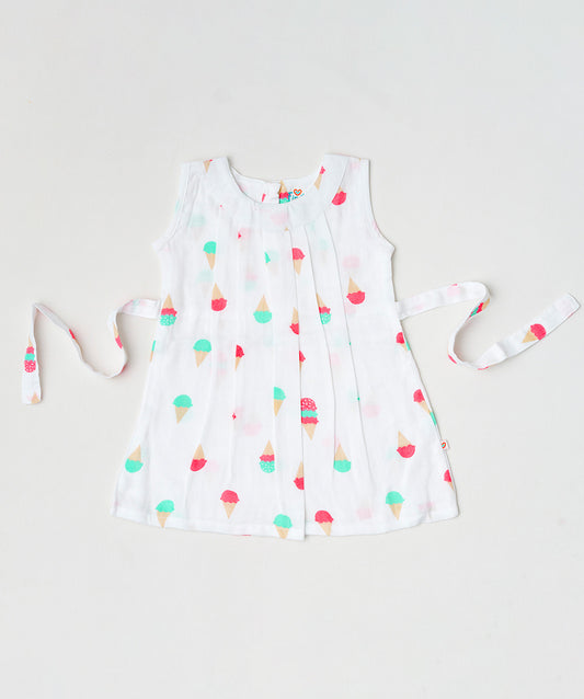 Muslin Pintuck Frock - Waffle Cone