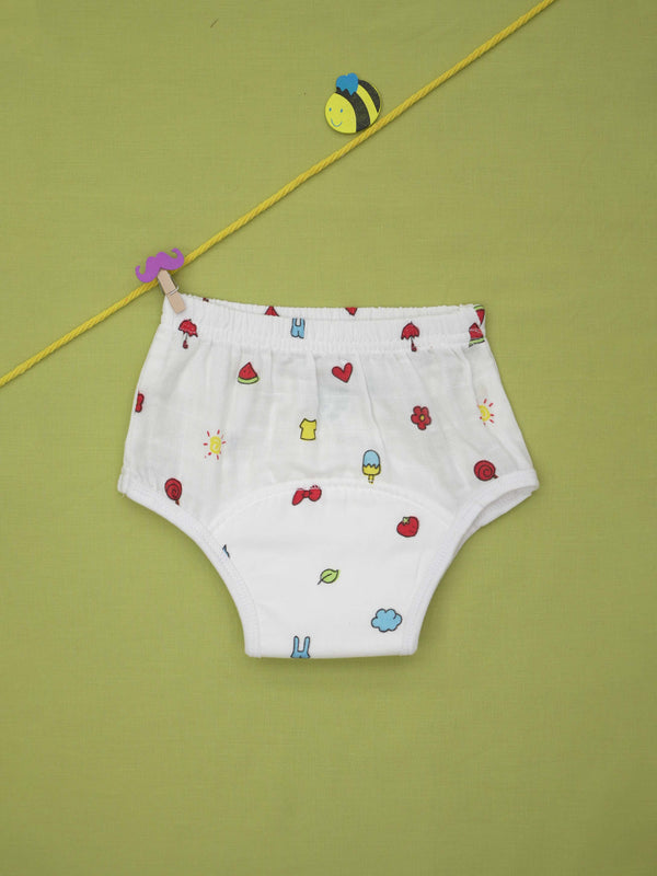 FIRSTIN Muslin Padded Underwear - Watermelon