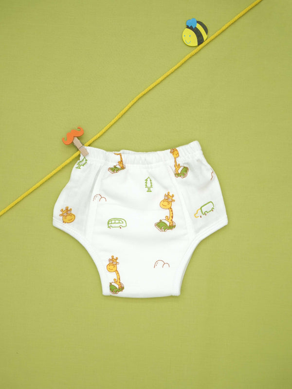 FIRSTIN Muslin Ultra Padded Underwear - (W) Frost Joyous Giraffe