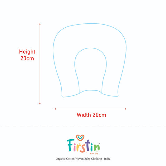 Muslin Baby Pillow (Frill) - Green Bird