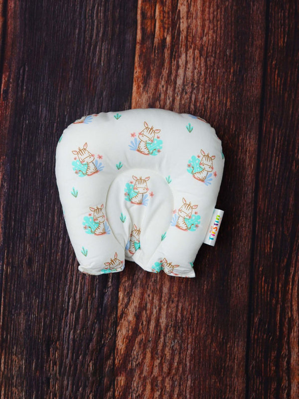 FIRSTIN Baby Pillow Yellow Zippy Zebra(W)-20X20CM