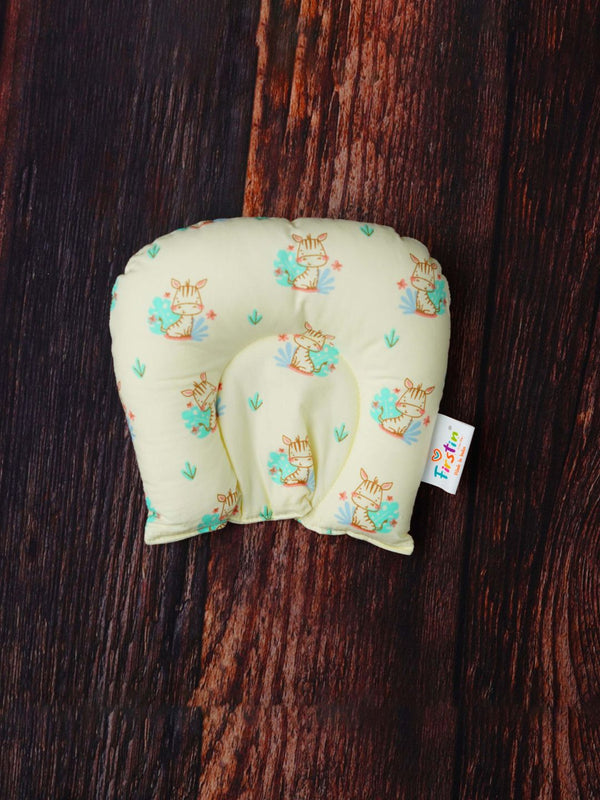 FIRSTIN Baby Pillow Yellow Zippy Zebra-20X20CM
