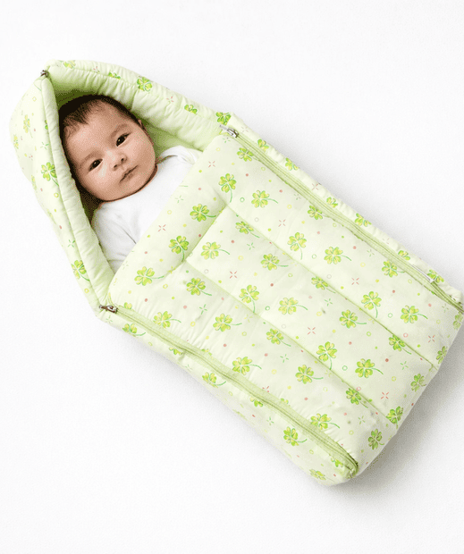 Fluo Green Buttercup Muslin Baby Carrier Nest