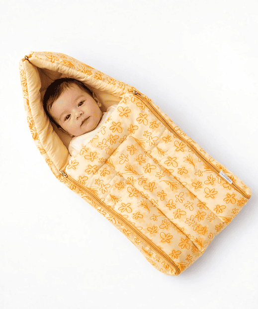 Apricot Sherbet Moss Muslin Baby Carrier Nest