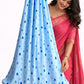 Blue Fir Tree Print Poplin Cradle / Thottil / Jhula With Matching Net