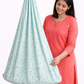 Mint Cliff Print Poplin Cradle / Thottil / Jhula With Matching Net