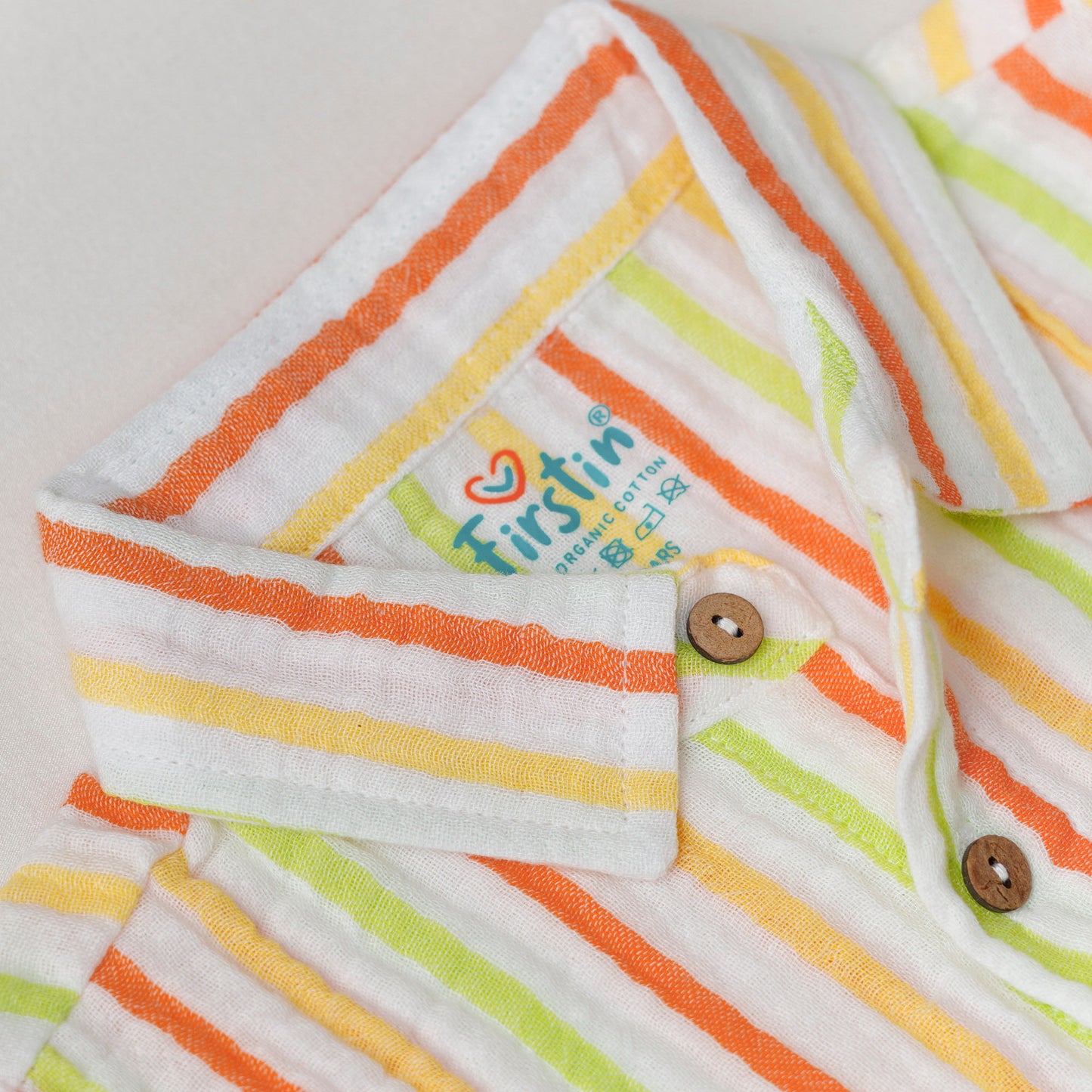 Y/D Muslin Crinkle Breezy Shirt-Shorts Set - Awning Stripe