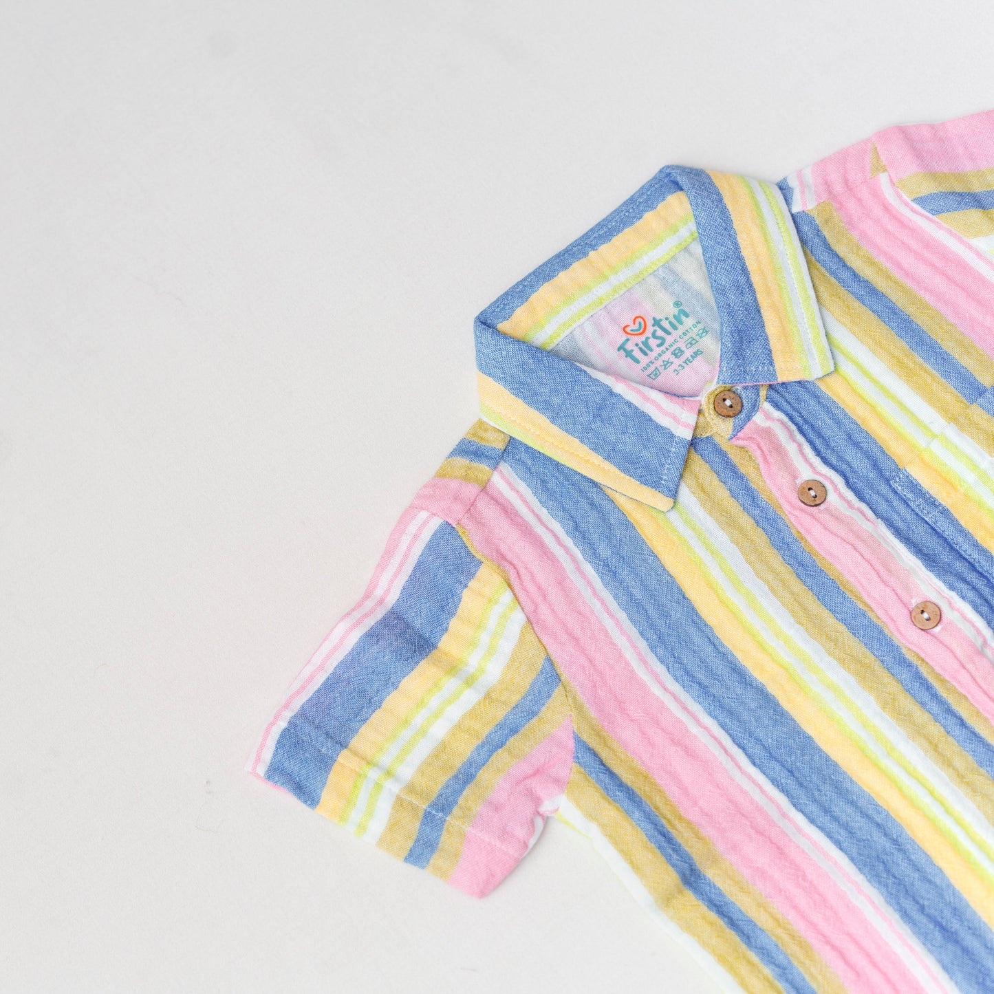 Y/D Muslin Crinkle Breezy Shirt-Shorts Set - Balanced Stripe