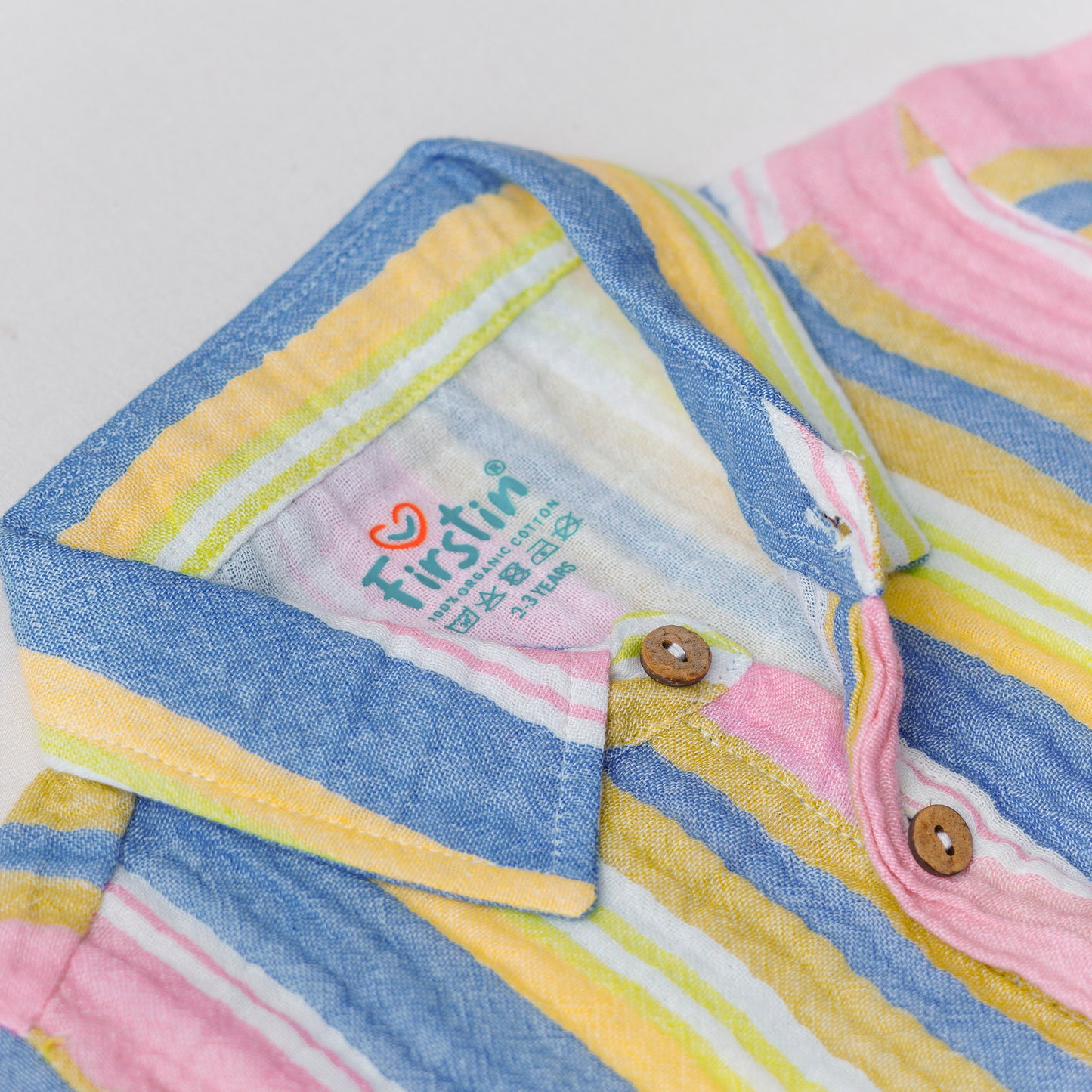 Y/D Muslin Crinkle Breezy Shirt-Shorts Set - Balanced Stripe