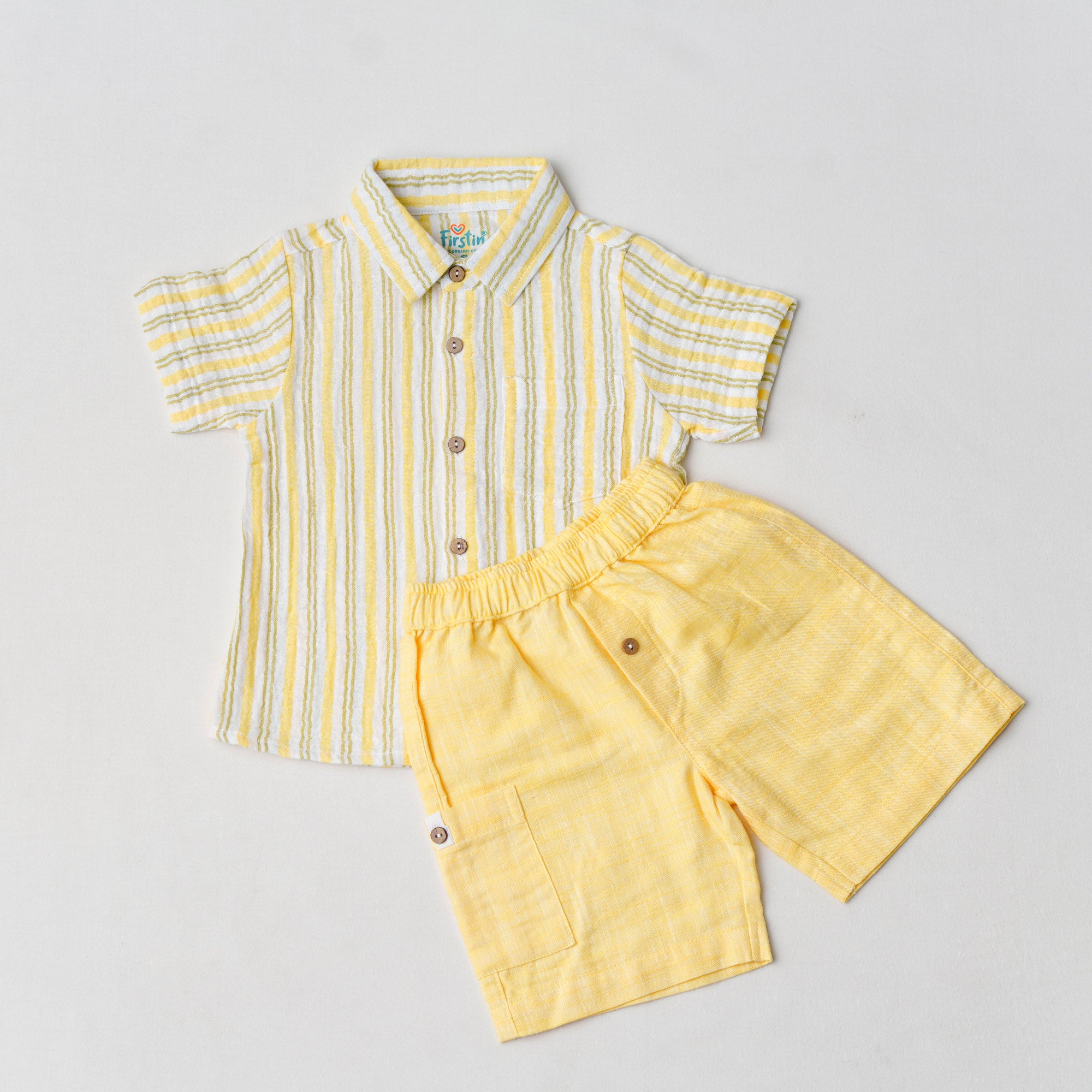 Muslin Crinkle Breezy Shirt-Shorts Set
