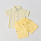 Y/D Muslin Crinkle Breezy Shirt-Shorts Set - Pencil Stripe