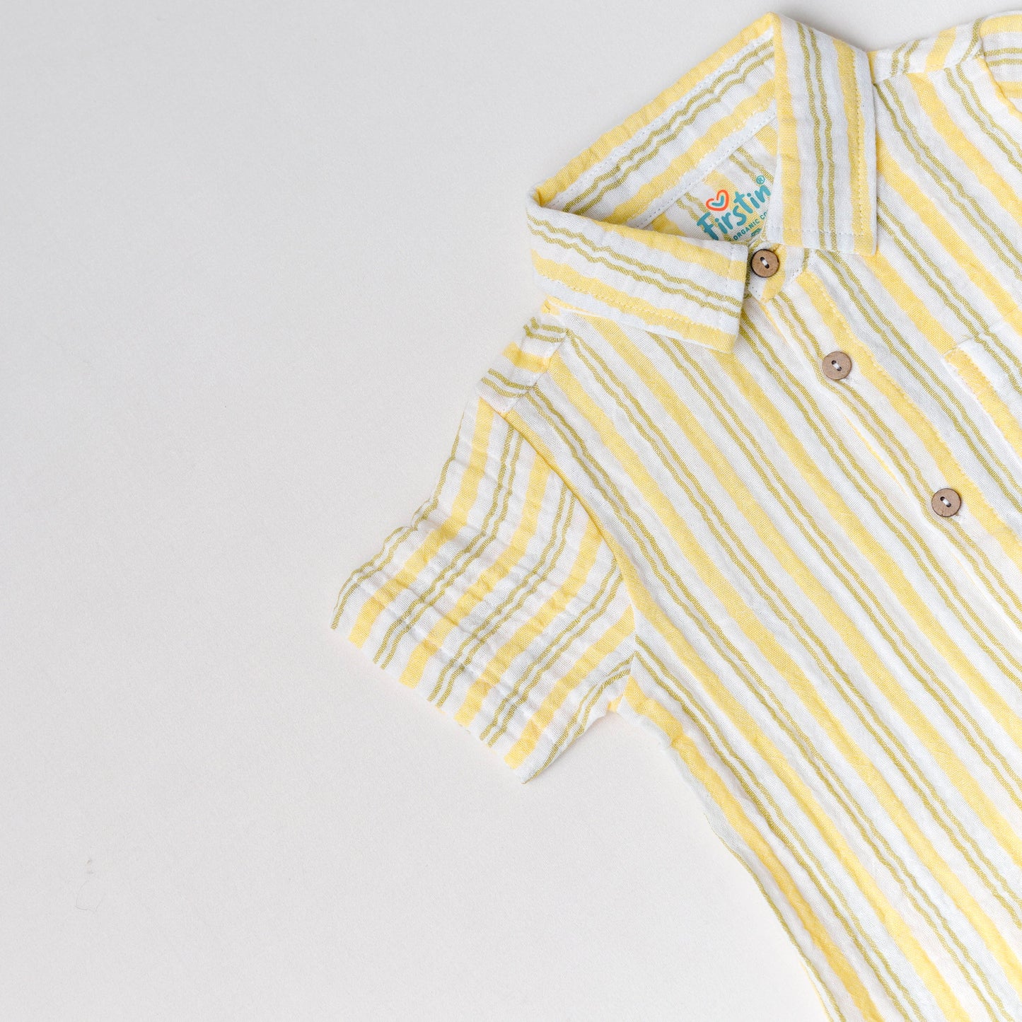 Y/D Muslin Crinkle Breezy Shirt-Shorts Set - Pencil Stripe