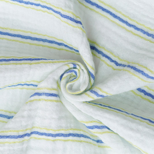 Y/D Muslin Crinkle Breezy Shirt-Shorts Set - Pin Stripe