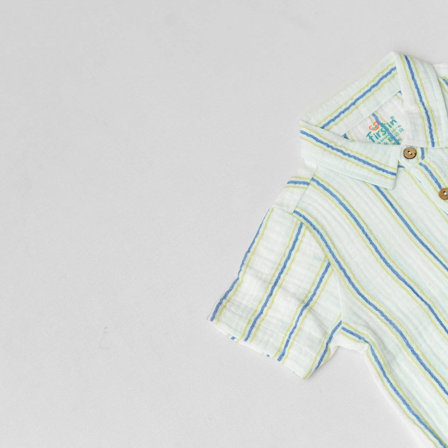 Y/D Muslin Crinkle Breezy Shirt-Shorts Set - Pin Stripe