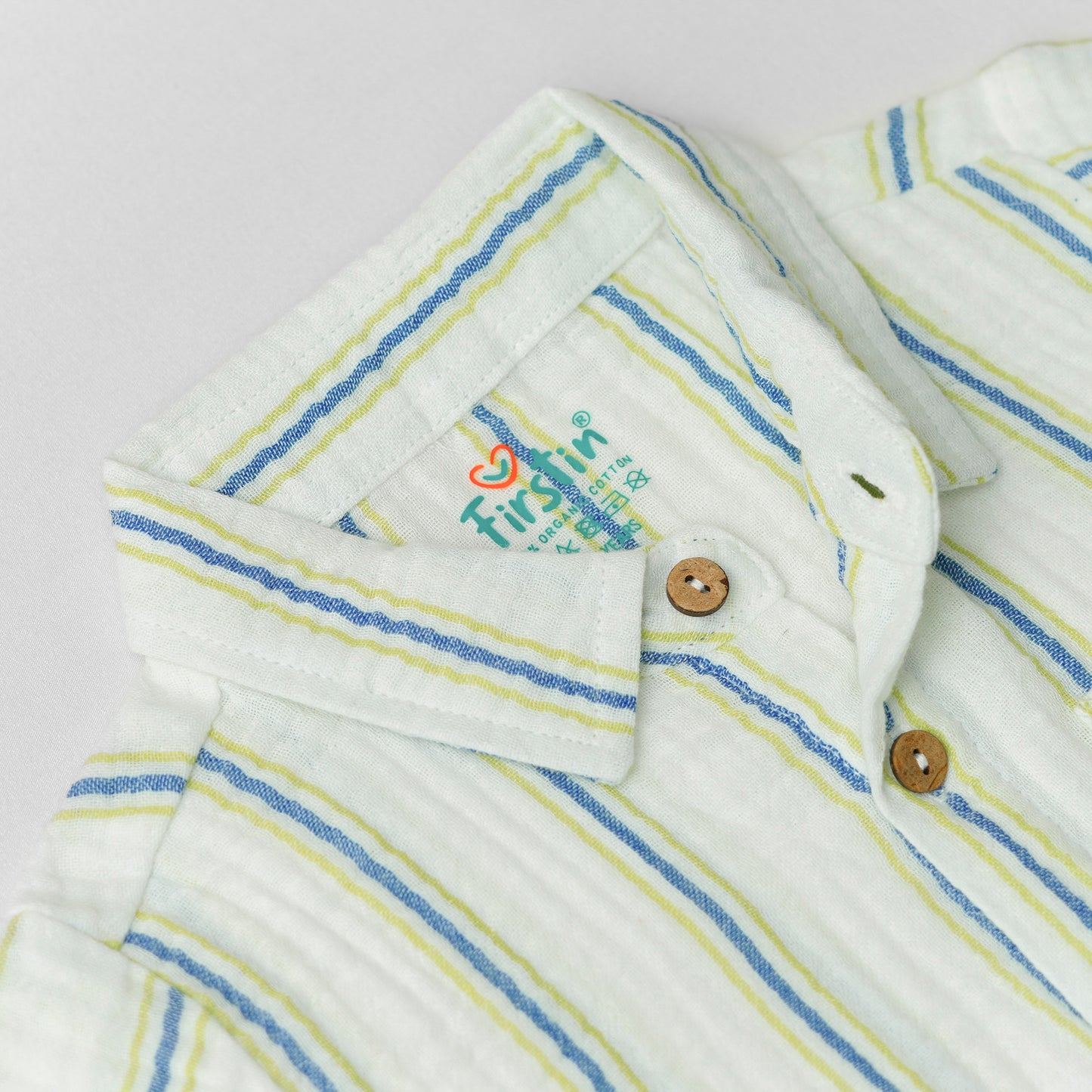 Y/D Muslin Crinkle Breezy Shirt-Shorts Set - Pin Stripe